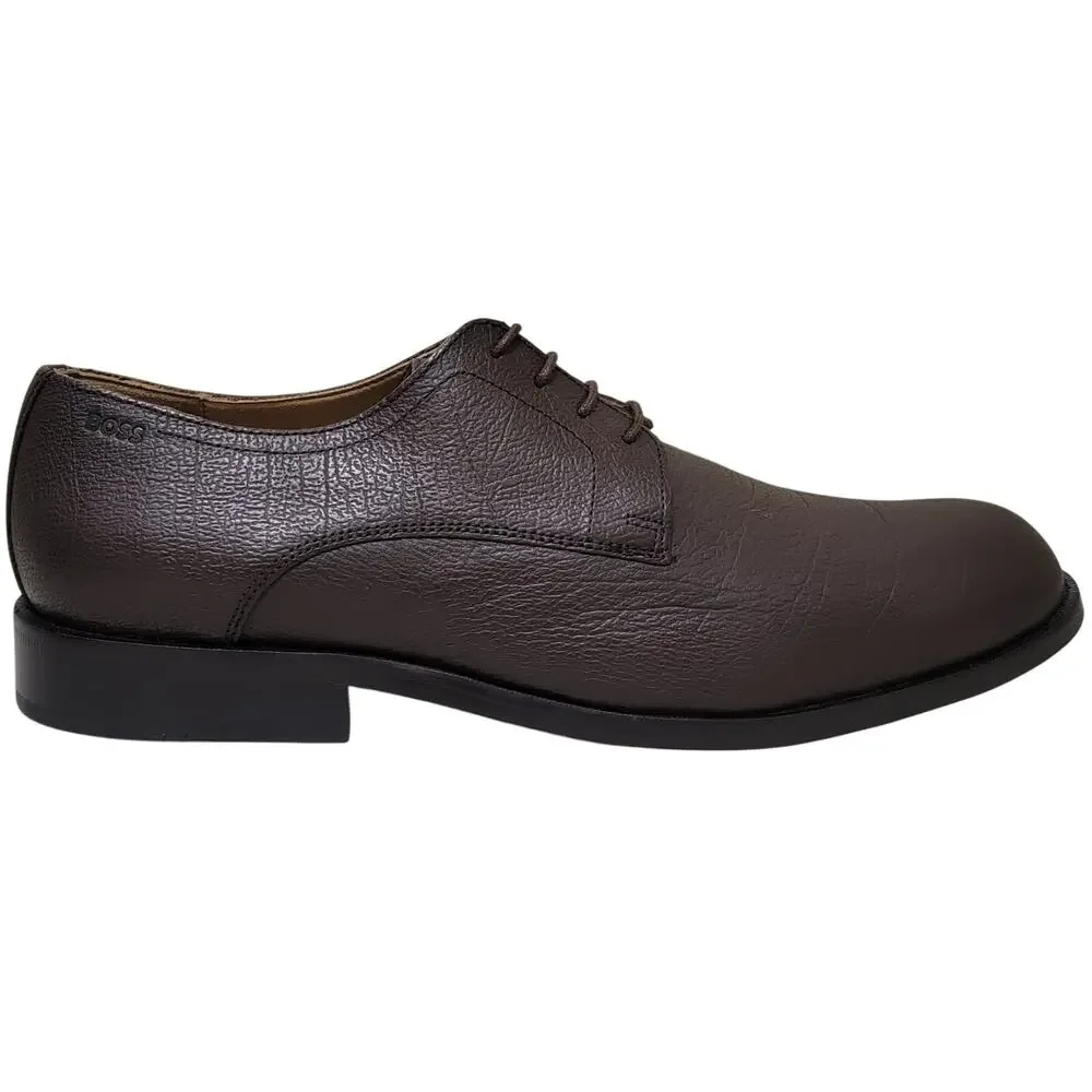 BOSS by Hugo Boss Men Tayil Plain Toe Derby Oxfords Size US 11.5 Dark Brown